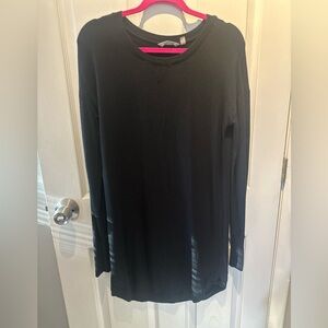 Athleta Balance Dress Sweatshirt In black Women's Size S Knee length